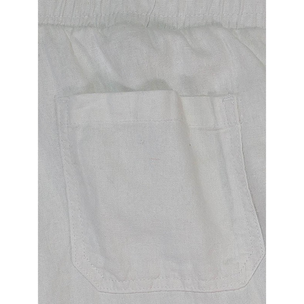 Westbound Woman Linen Capris Womens 2X White Coastal Grandma Resort Wide Leg - Picture 4 of 12